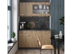 Single-Küchen<Vicco R-Line Singleküche Artisan Eiche/Anthrazit 140 cm AP Anthrazit ohne E-Geräte