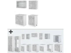 Single-Küchen<Vicco R-Line Singleküche 140 cm AP Marmor ohne E-Geräte
