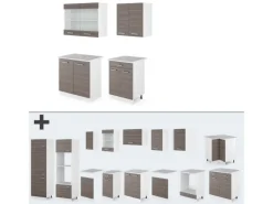 Sale Vicco R-Line Singleküche 140 cm AP Marmor ohne E-Geräte Edelgrau