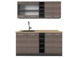 Vicco R-Line Singleküche /Anthrazit 160 cm ohne Arbeitsplatte ohne E-Geräte< Single-Küchen|Kochfelder