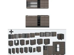 Vicco R-Line Singleküche /Anthrazit 160 cm ohne Arbeitsplatte ohne E-Geräte< Single-Küchen|Kochfelder