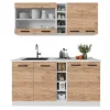 Vicco R-Line Singleküche Goldkraft Eiche/Weiß 160 cm AP Eiche ohne E-Geräte< Single-Küchen|Miniküchen