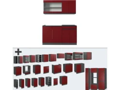 Single-Küchen<Vicco R-Line Singleküche /Anthrazit 140 cm J-Shape ohne E-Geräte