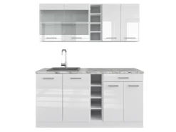 Single-Küchen|Pantryküchen<Vicco R-Line Singleküche Hochglanz/ 160 cm ohne Arbeitsplatte ohne E-Geräte