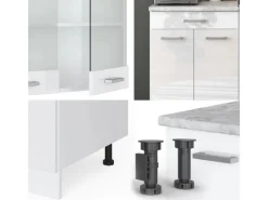 Single-Küchen<Vicco R-Line Singleküche 140 cm AP Marmor ohne E-Geräte