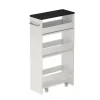 Küchenregale<Vicco Rollregal Rivo Weiß/Anthrazit 20x85 cm