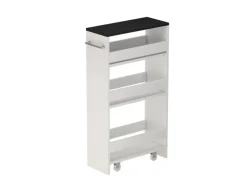 Küchenregale<Vicco Rollregal Rivo Weiß/Anthrazit 20x85 cm