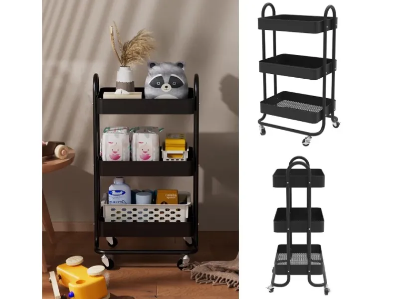 Vicco Rollregal Tron Rollbare Küchen-Minibar 46x79 cm< Küchenregale