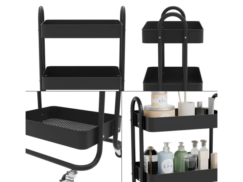 Vicco Rollregal Tron Rollbare Küchen-Minibar 46x79 cm< Küchenregale