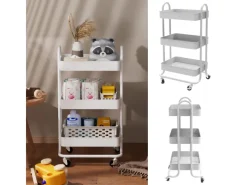 Sale Vicco Rollregal Tron Rollbare Küchen-Minibar 46x79 cm Weiß