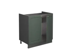 Küchenschränke<Vicco Spülenunterschrank Fame-Line Grün-Gold Landhaus/Anthrazit 80 cm AP Eiche
