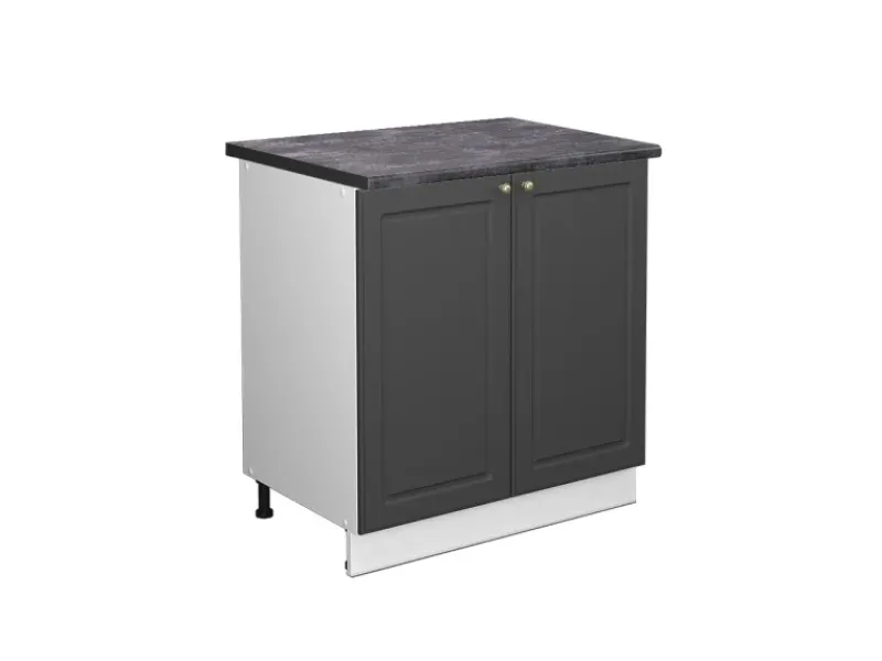 Vicco Spülenunterschrank Fame-Line -Gold/Weiß 80 cm mit Regal AP< Gefrierschränke|Kochfelder