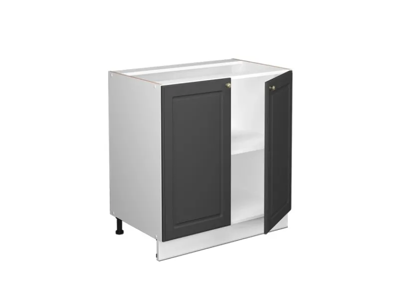 Vicco Spülenunterschrank Fame-Line -Gold/Weiß 80 cm mit Regal AP< Gefrierschränke|Kochfelder