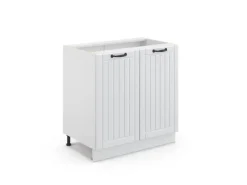 Vicco Spülenunterschrank Fame-Line Landhaus/ 80 cm mit Regal ohne Arbeitsplatte< Küchenschränke