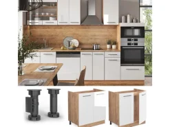 Vicco Spülenunterschrank Fame-Line Hochglanz/Goldkraft Eiche 80 cm AP Anthrazit< Küchenschränke