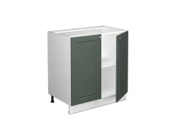 Vicco Spülenunterschrank Fame-Line Grün-Gold Landhaus/Weiß 80 cm mit Regal AP Anthrazit< Küchenschränke