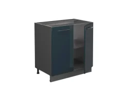 Vicco Spülenunterschrank Fame-Line Hochglanz 80 cm mit Regal ohne Arbeitsplatte< Küchenschränke