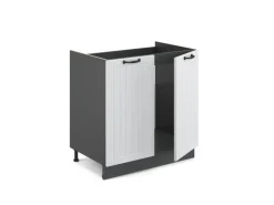 Küchenschränke<Vicco Spülenunterschrank Fame-Line Landhaus/Anthrazit 80 cm AP Anthrazit