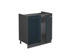 Vicco Spülenunterschrank Fame-Line Hochglanz/Anthrazit 80 cm AP Eiche< Küchenschränke
