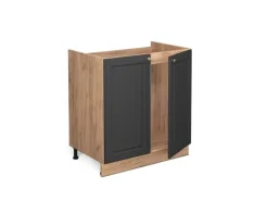 Pantryküchen<Vicco Spülenunterschrank Fame-Line -Gold/Goldkraft Eiche 80 cm ohne Arbeitsplatte