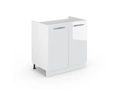 Vicco Spülenunterschrank Fame-Line Hochglanz/ 80 cm ohne Arbeitsplatte< Einbauküchen|Küchenschränke
