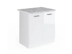 Küchenschränke<Vicco Spülenunterschrank R-Line Küchenunterschrank für die Spüle Hochglanz/ 80 cm AP Marmor