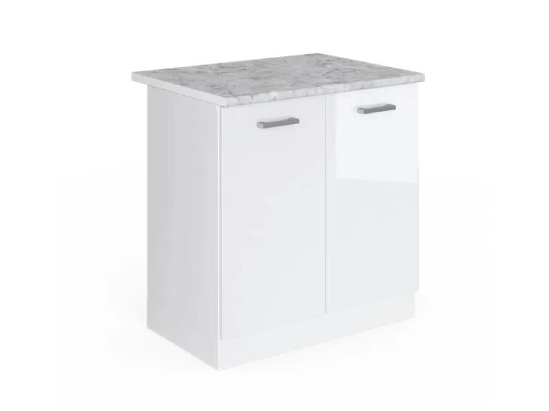 Küchenschränke<Vicco Spülenunterschrank R-Line Küchenunterschrank für die Spüle Hochglanz/ 80 cm AP Marmor