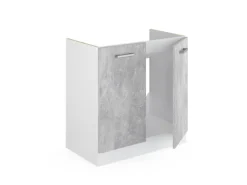 Küchenschränke<Vicco Spülenunterschrank R-Line Küchenunterschrank für die Spüle /Weiß 80 cm ohne Arbeitsplatte