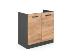 Vicco Spülenunterschrank R-Line Goldkraft /Anthrazit 80 cm ohne Arbeitsplatte< Einbauküchen