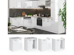 Vicco Spülenunterschrank R-Line Hochglanz/ 80 cm AP Anthrazit< Küchenschränke