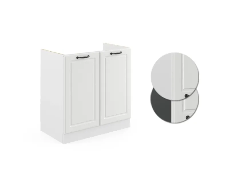 Küchenschränke<Vicco Spülenunterschrank R-Line Landhaus/ 80 cm ohne Arbeitsplatte
