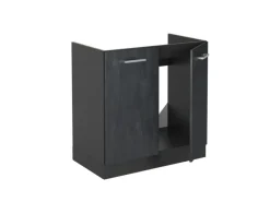 Vicco Spülenunterschrank R-Line Schwarz Beton/Anthrazit 80 cm ohne Arbeitsplatte< Küchenschränke