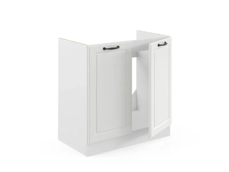 Sale Vicco Spülenunterschrank R-Line Landhaus/ 80 cm AP Anthrazit Weiß