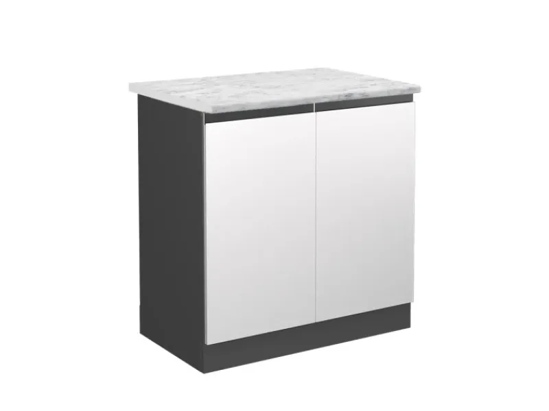 Küchenschränke<Vicco Spülenunterschrank R-Line Küchenunterschrank für die Spüle /Anthrazit AP Marmor