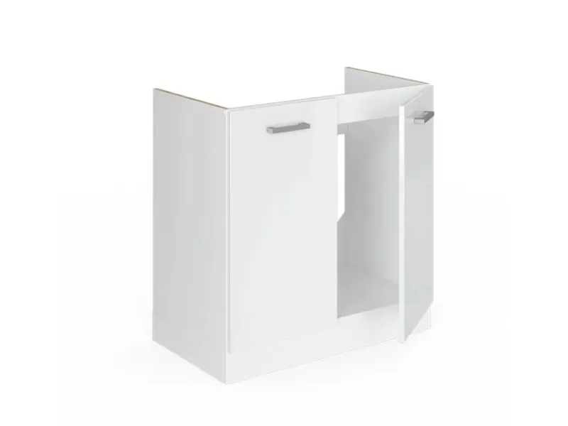 Küchenschränke<Vicco Spülenunterschrank R-Line Küchenunterschrank für die Spüle Hochglanz/ 80 cm AP Eiche