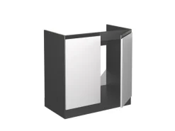 Vicco Spülenunterschrank R-Line /Anthrazit 80 cm J-Shape ohne Arbeitsplatte< Küchenschränke
