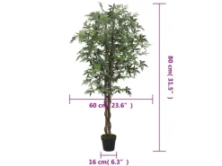 Töpfe<vidaXL Ahornbaum Künstlich 224 Blätter 80 cm Grün
