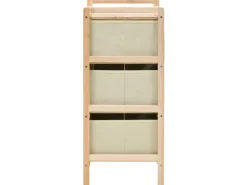 Sale vidaXL Aufbewahrungsregal mit 3 Stoff-Körben Zedernholz Beige