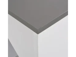 vidaXL Bartisch mit Schrank Weiß 115x59x200 cm mit Grau-Tischplatte< Kücheninseln