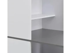 vidaXL Bartisch mit Schrank Weiß 115x59x200 cm mit Grau-Tischplatte< Kücheninseln