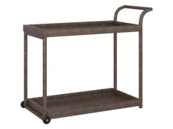 Outlet vidaXL Barwagen Braun 100x45x83 cm Poly Rattan