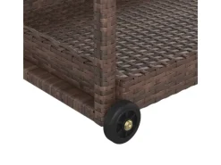 Outlet vidaXL Barwagen Braun 100x45x83 cm Poly Rattan