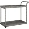 Discount vidaXL Barwagen Grau 100x45x83 cm Poly Rattan