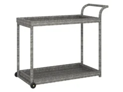 Discount vidaXL Barwagen Grau 100x45x83 cm Poly Rattan