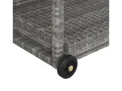 Discount vidaXL Barwagen Grau 100x45x83 cm Poly Rattan