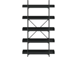 vidaXL Bücherregal 5 Böden Schwarz 100x33x180,5 cm Holzwerkstoff< Küchenregale