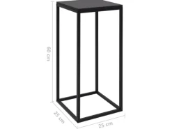 Best vidaXL Beistelltische 2 Stk. Schwarz Stahl