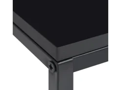 Best vidaXL Beistelltische 2 Stk. Schwarz Stahl