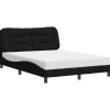 Outlet vidaXL Bett mit Matratze Schwarz 140x200 cm Stoff Modell 12007275
