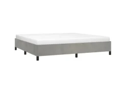 Pfannen<vidaXL Bettgestell Hellgrau 200x200 cm Samt Modell 21368964